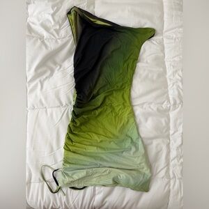 Whitefox Green and Black Ombre Dress